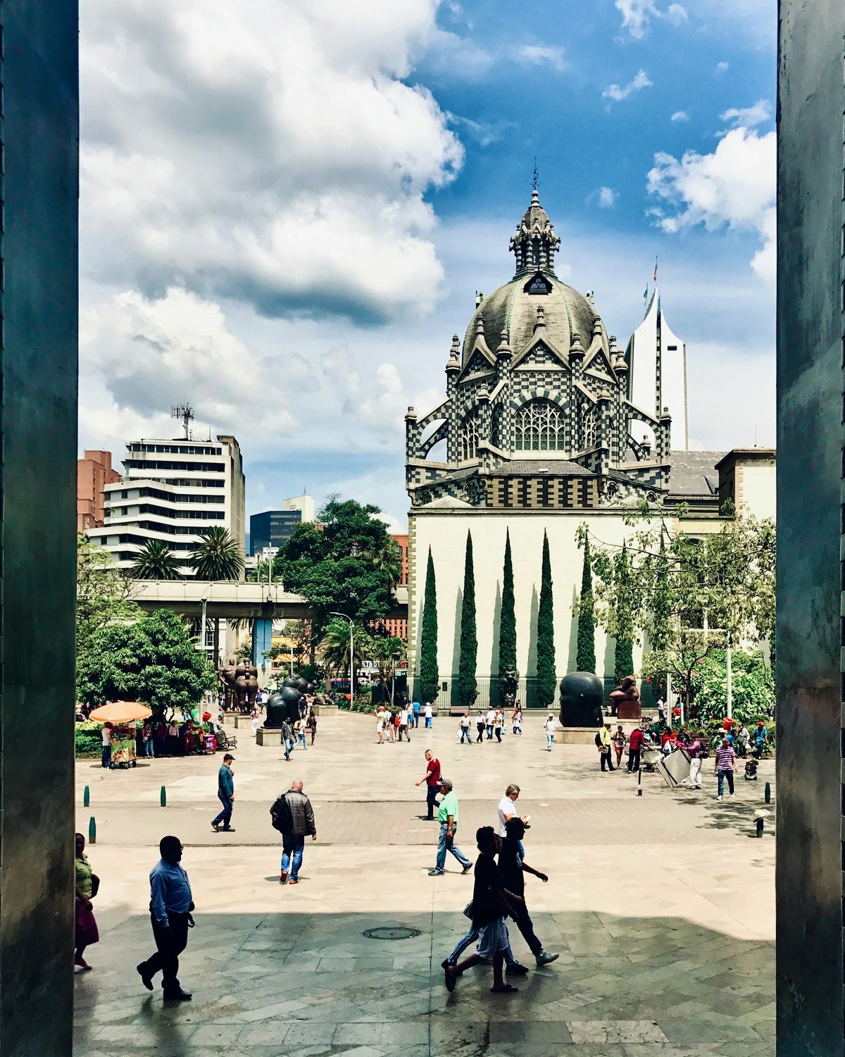 Plaza Botero at the center of the historical district in Medellín